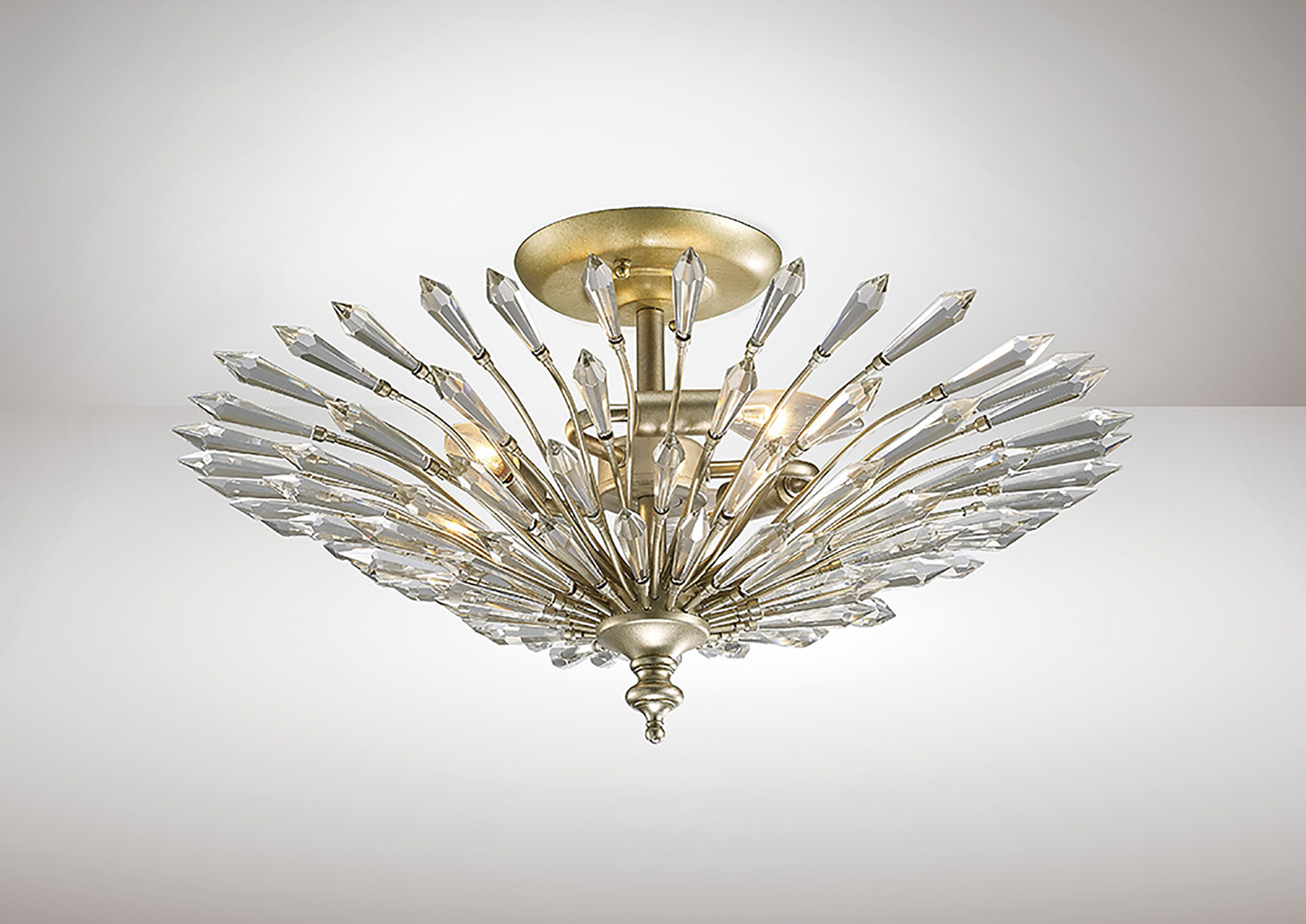 IL31671  Fay Crystal Semi Flush 3 Light